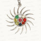 NATURAL NAVRATAN SILVER PENDANT -Represents the nine celestial planets, bringing balance and harmony.