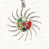 NATURAL NAVRATAN SILVER PENDANT -Represents the nine celestial planets, bringing balance and harmony.