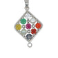 NATURAL NAVRATAN SILVER PANDENT -Represents the nine celestial planets, bringing balance and harmony.