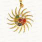 NATURAL NAVRATAN GOLDEN PANDENT -Represents the nine celestial planets, bringing balance and harmony.