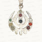 Natural Navratan Silver Pendant – Nine Gems, One Powerful Symbol