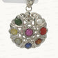 Natural Navratan Silver Pendant – Nine Gems, One Powerful Symbol