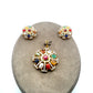 Natural Navratan Silver Pendant Set – 925 Sterling Silver with 9 Sacred Gemstones (Pendant + Earrings)