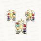 Natural Navratan Silver Pendant Set – 925 Sterling Silver with 9 Sacred Gemstones (Pendant + Earrings)