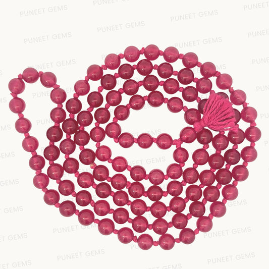 Pink Agate Mala – 108 Beads for Emotional Balance & Calm