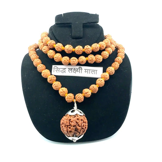 Sidh Lakshmi Rudraksha Mala with 7 Mukhi – Divine Abundance & Prosperity