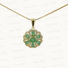Natural Panna (Emerald) Pendant in 925 Sterling Silver – Certified Budh Stone for Wisdom & Prosperity