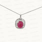 Natural Ruby Pendant in 925 Sterling Silver – Certified Manik Stone Pendant for Elegance & Energy