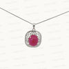 Natural Ruby Pendant in 925 Sterling Silver – Certified Manik Stone Pendant for Elegance & Energy