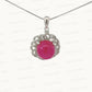 Natural Ruby Pendant in 925 Sterling Silver – Certified Manik Stone Pendant for Elegance & Energy