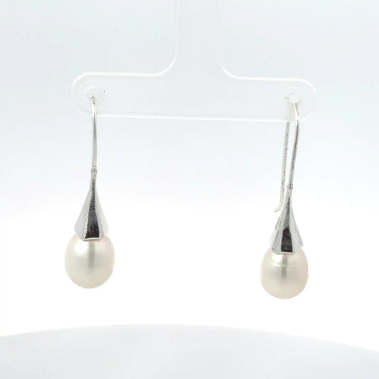 Elegant Silver Moti Tops (Pearl Stud Earrings) – 925 Sterling Silver | Timeless & Minimalist Jewelry
