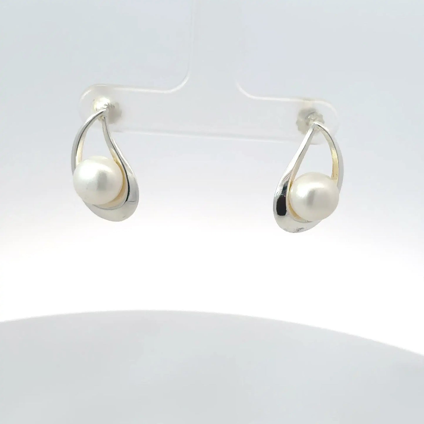 Elegant Silver Moti Tops (Pearl Stud Earrings) – 925 Sterling Silver | Timeless & Minimalist Jewelry