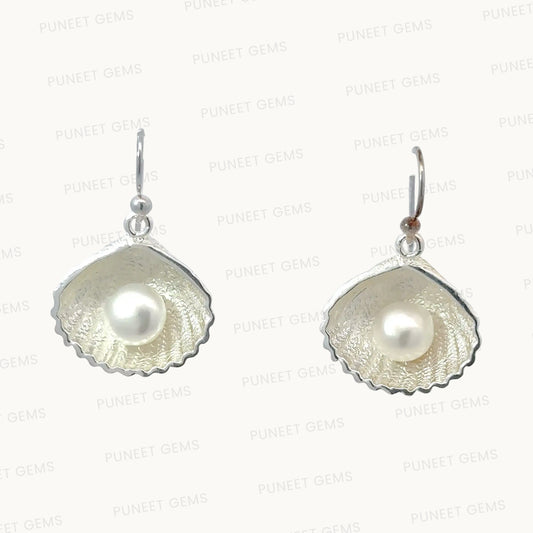 Elegant Silver Moti Tops (Pearl Stud Earrings) – 925 Sterling Silver | Timeless & Minimalist Jewelry