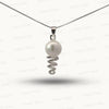 Natural Moti (Pearl) Pendant in Pure Silver – Certified Moon Gemstone for Peace & Emotional Balance
