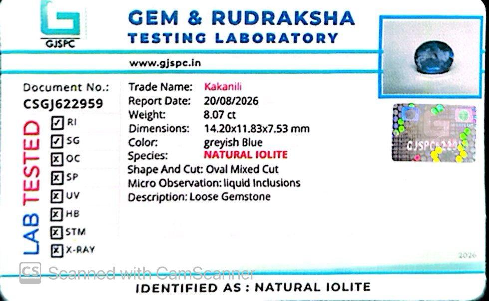 Iolite Stone – Natural Gemstone for Clarity, Confidence & Inner Balance | 8.07 CT