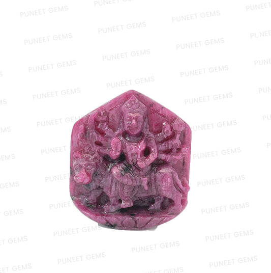 Natural Ruby Durga Ji Figure 175.35 CT