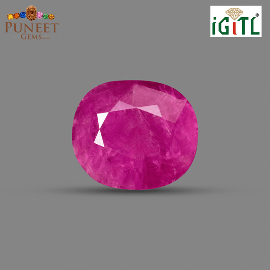 Natural Burma Ruby (Manik) 5.88 CT Certified