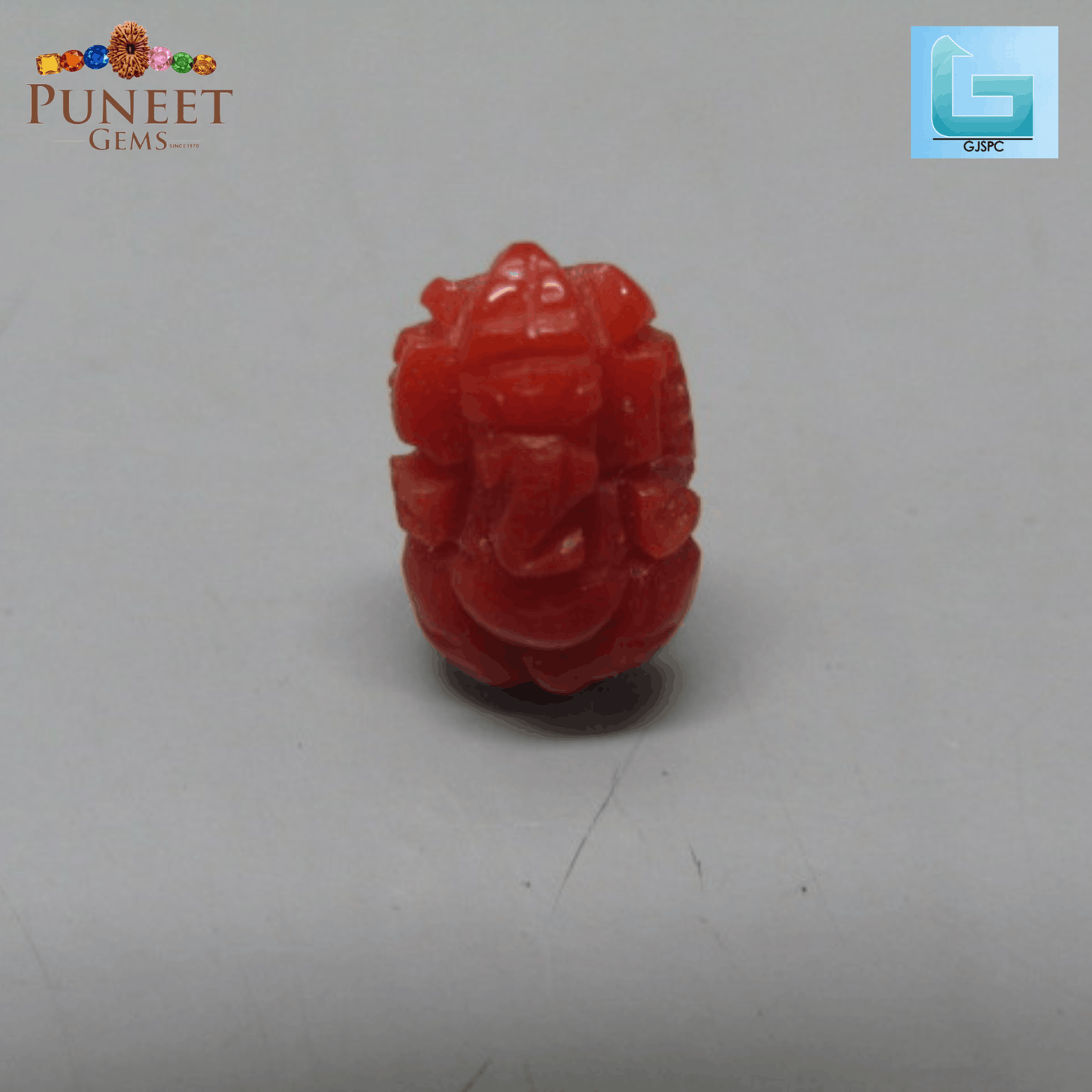 Natural Coral Ganesh 3.11 CT – Certified Gemstone