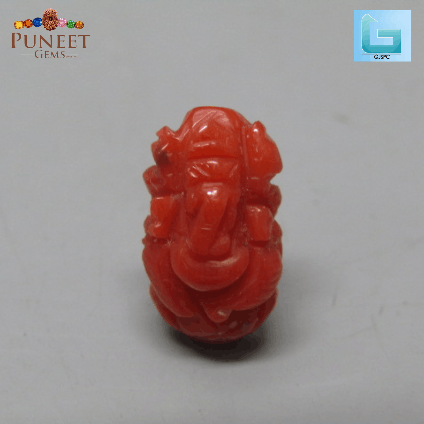 Coral Ganesh 4.75 CT – Certified Gemstone