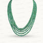Emerald Cutting Mala – 5 Line 296.48 CT
