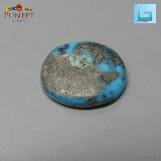 Natural Firoza (Turquoise) 8.17 CT – Certified Gemstone
