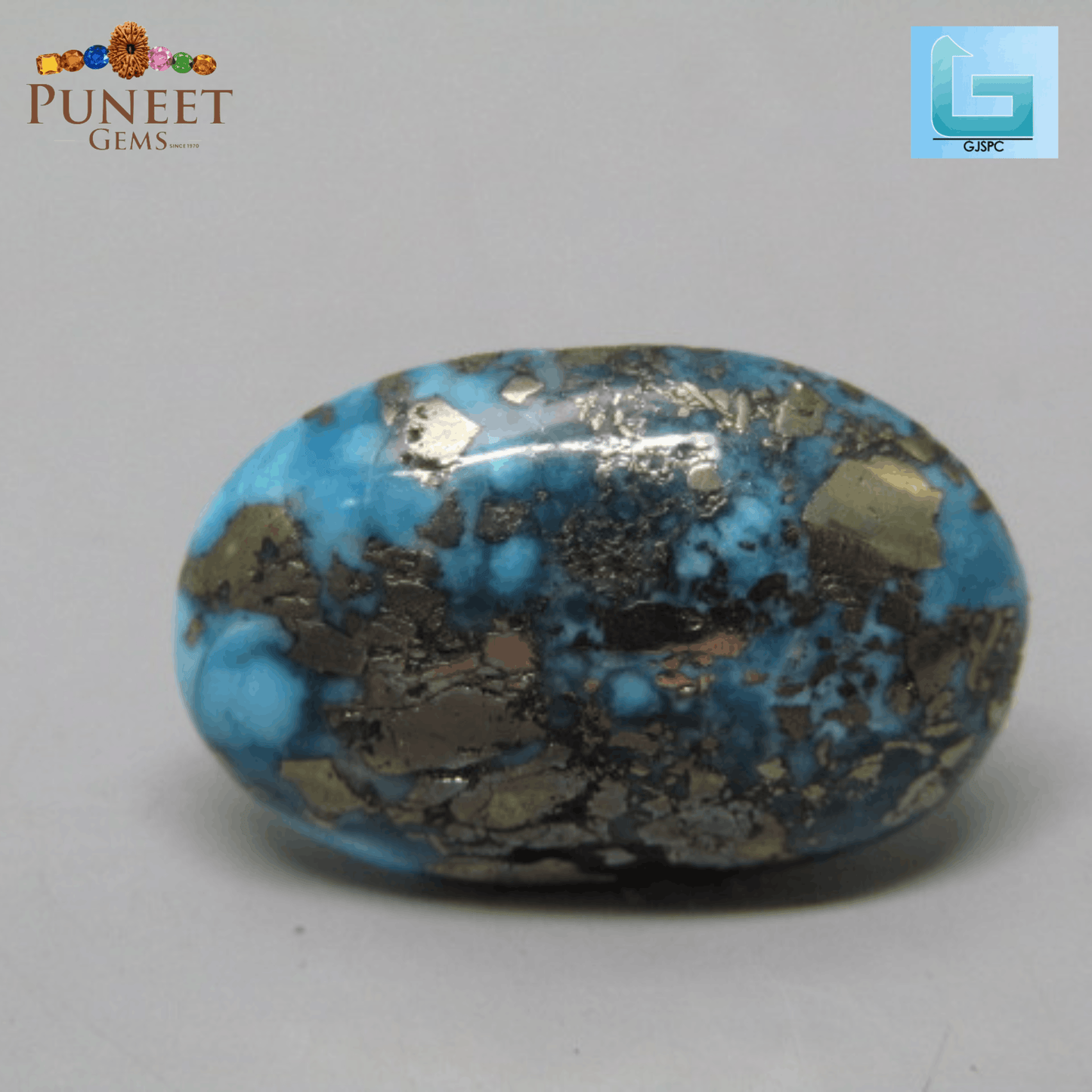 Natural Firoza (Turquoise) 11.95 CT – Certified Gemstone