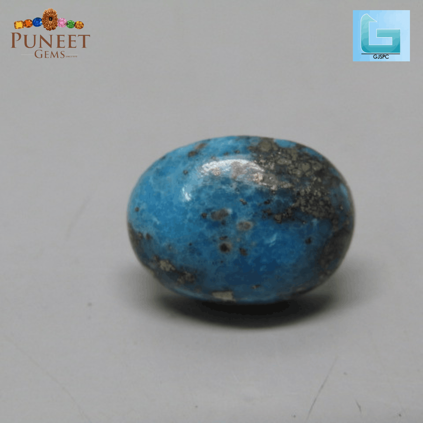 Natural Firoza (Turquoise) 6.16 CT – Certified Gemstone