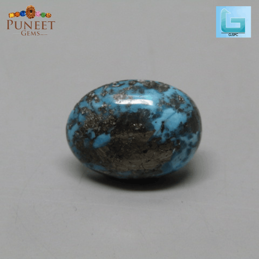 Natural Firoza (Turquoise) 6.71 CT – Certified Gemstone