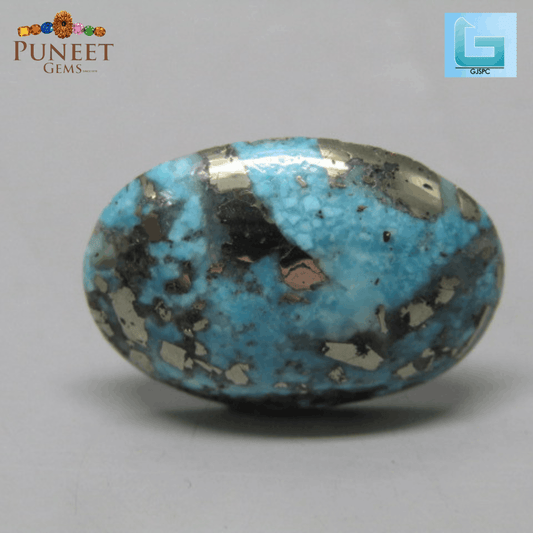 Natural Firoza (Turquoise) 14.97 CT – Certified Gemstone