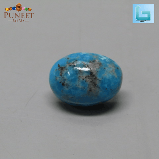 Natural Firoza (Turquoise) 5.71 CT – Certified Gemstone
