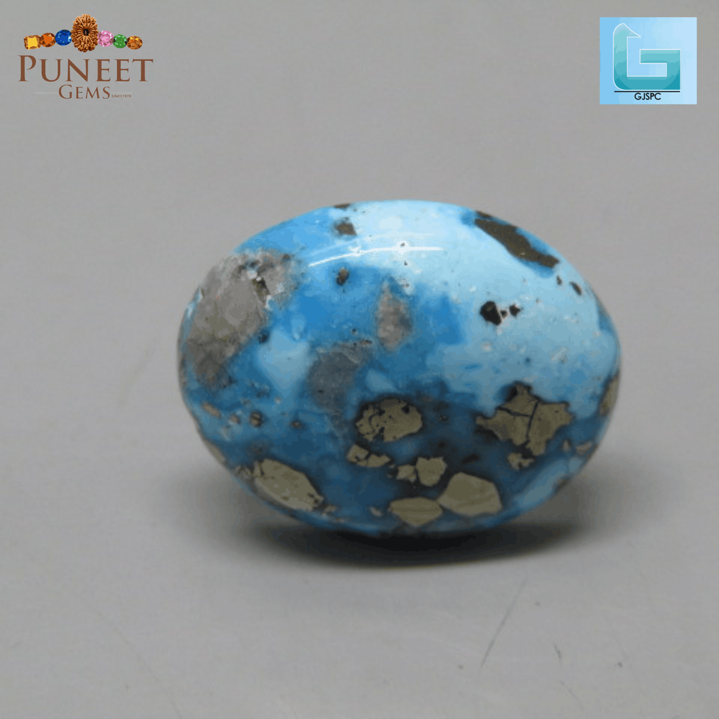 Natural Firoza (Turquoise) 10.85 CT – Certified Gemstone