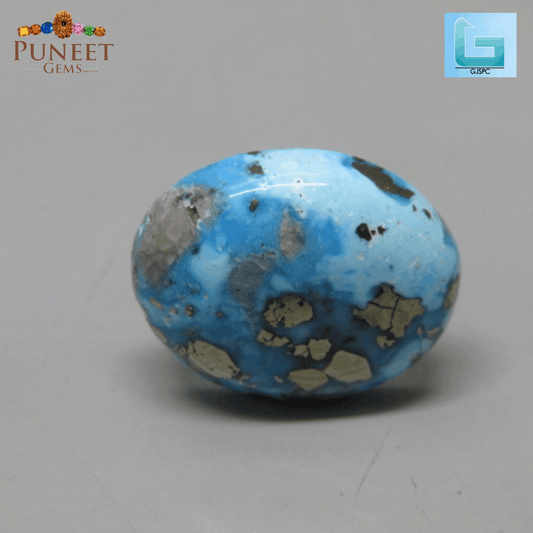 Natural Firoza (Turquoise) 10.85 CT – Certified Gemstone