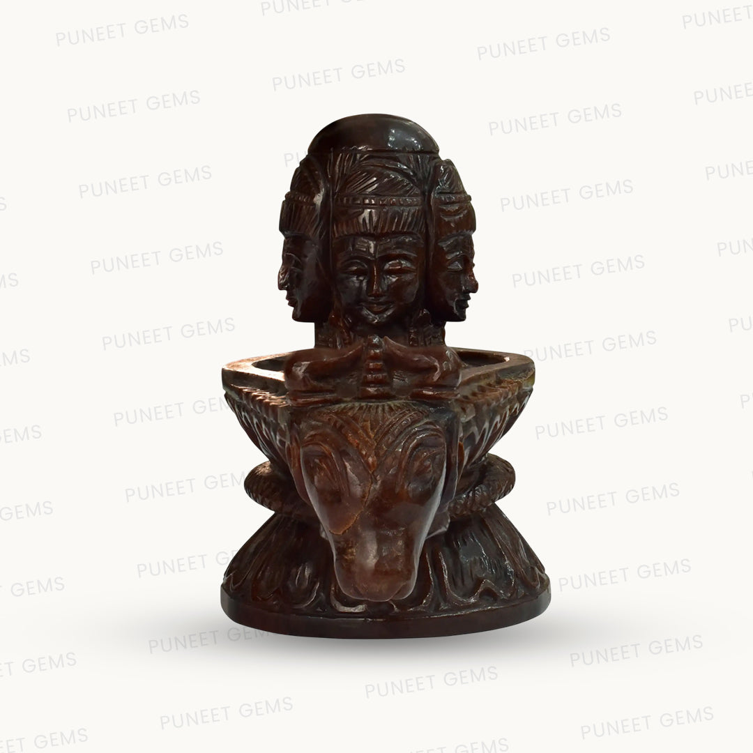Gomed (Hessonite) Shivling Figure – Powerful Vedic Energy in Sacred Stone 3.575 kg