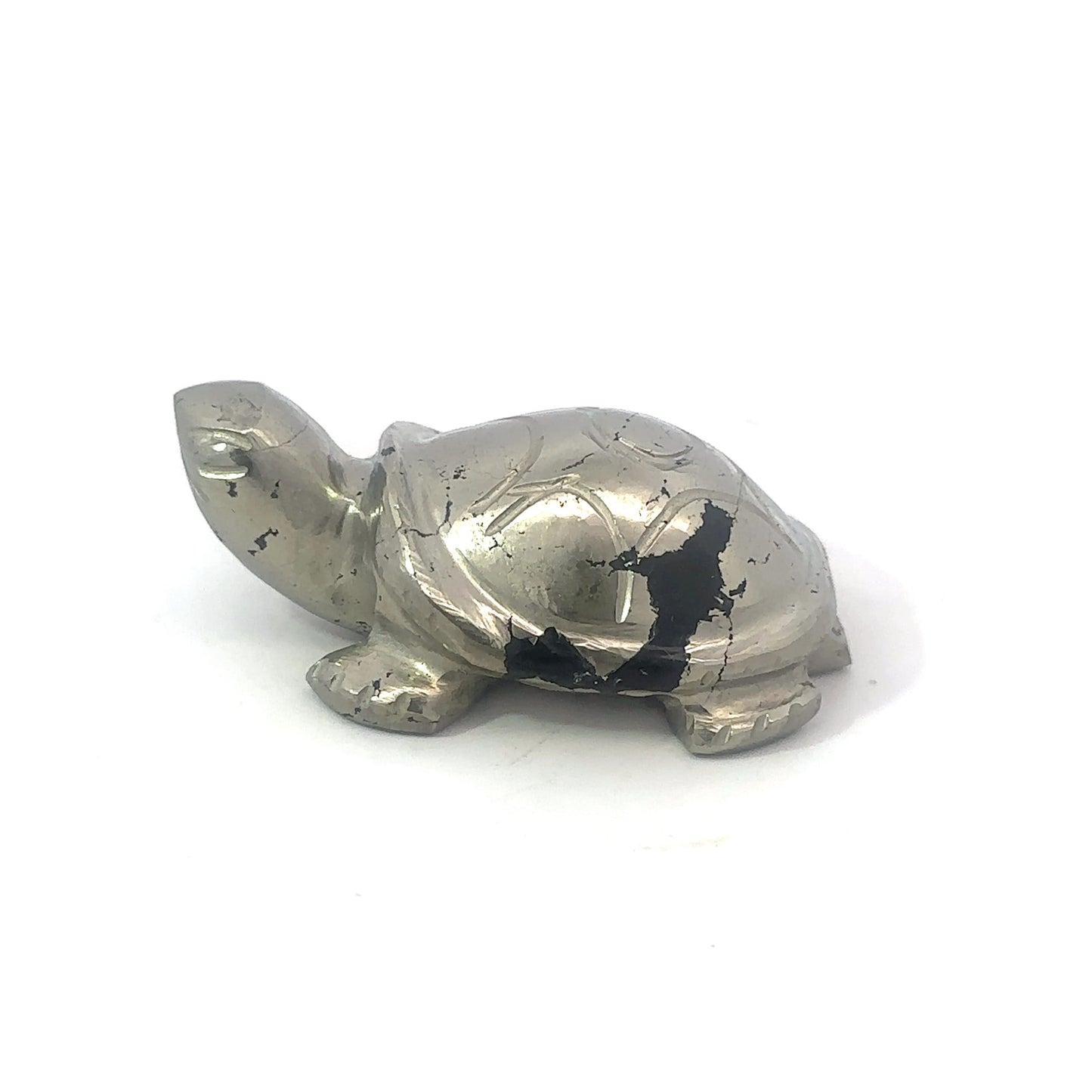 Natural Pyrite Turtle – Approx. 81 GM
