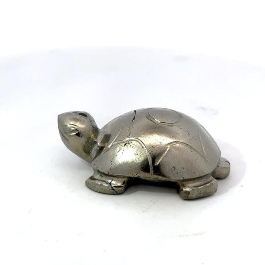 Natural Pyrite Turtle – Approx. 72 GM