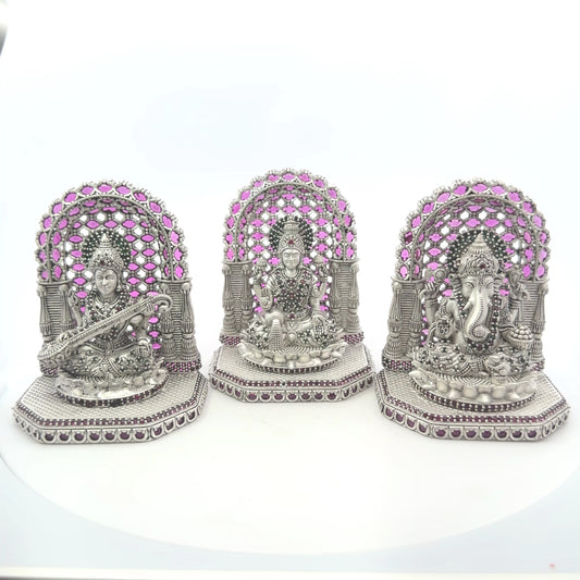 Silver Lakshmi Ganesh Saraswati – 316 GM