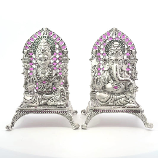 Silver Lakshmi Ganesh – 360 GM