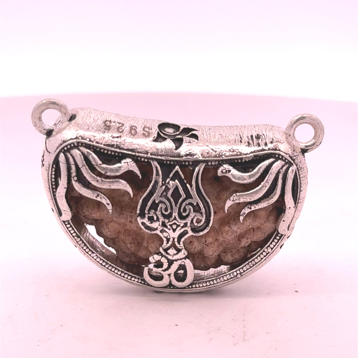 Rudraksha 1 Mukhi Silver Pendant Trishul – Premium Spiritual Jewellery