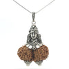Gauri Shankar Rudraksha Silver Pendant Shiv – Premium Spiritual Jewellery