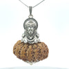 14 Mukhi Rudraksha Silver Pendant Hanuman – Premium Spiritual Jewellery