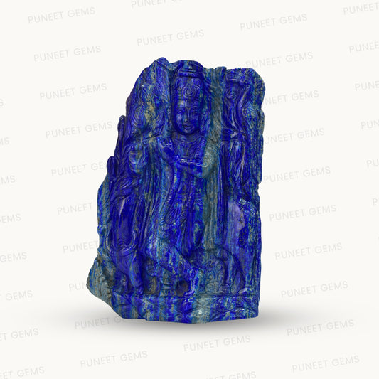 Lapis Lazuli Krishna Ji Figure – Divine Grace in Royal Blue Gemstone 4.016 kg