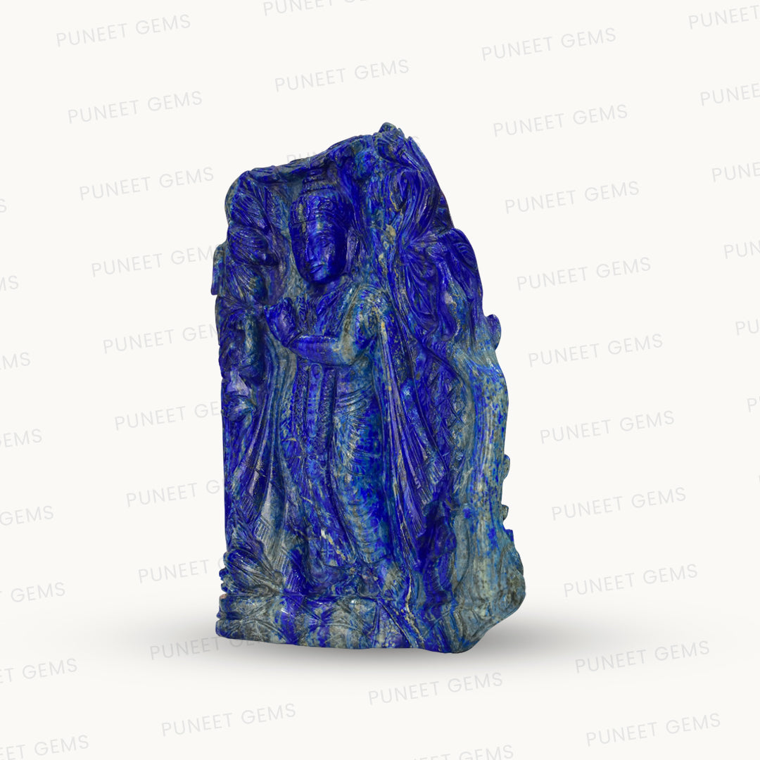 Lapis Lazuli Krishna Ji Figure – Divine Grace in Royal Blue Gemstone 4.016 kg
