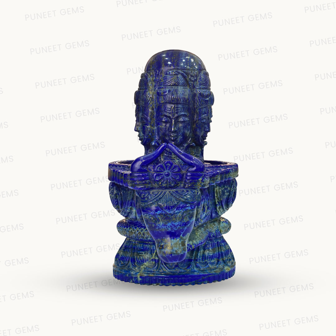 Lapis Lazuli Shivling Figure – Sacred Symbol of Lord Shiva in Royal Blue Stone 6.700 kg