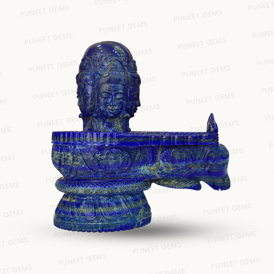 Lapis Lazuli Shivling Figure – Sacred Symbol of Lord Shiva in Royal Blue Stone 6.700 kg