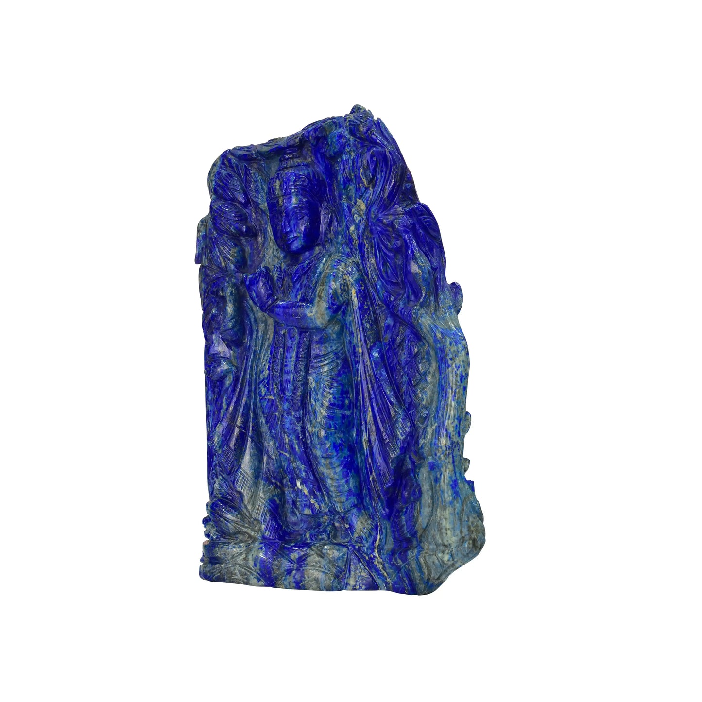 Lapis Lazuli Krishna Ji Figure – Divine Grace in Royal Blue Gemstone 4.016 kg