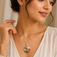 Natural Navratan Silver Pendant – Nine Gems, One Powerful Symbol