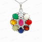 Natural Navratan Silver Pendant – Nine Gems, One Powerful Symbol