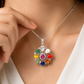 Natural Navratan Silver Pendant – Nine Gems, One Powerful Symbol