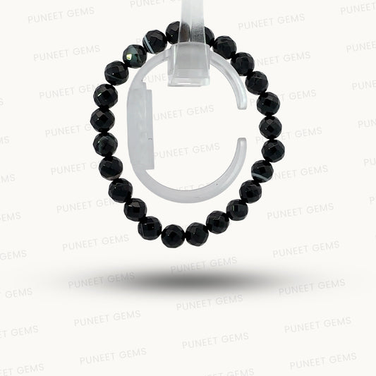 Natural Black Sulemani Agate Cutting Gemstone Bracelet – Bold Style with Protective Energy