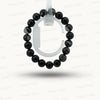 Natural Black Sulemani Agate Plain Gemstone Bracelet
